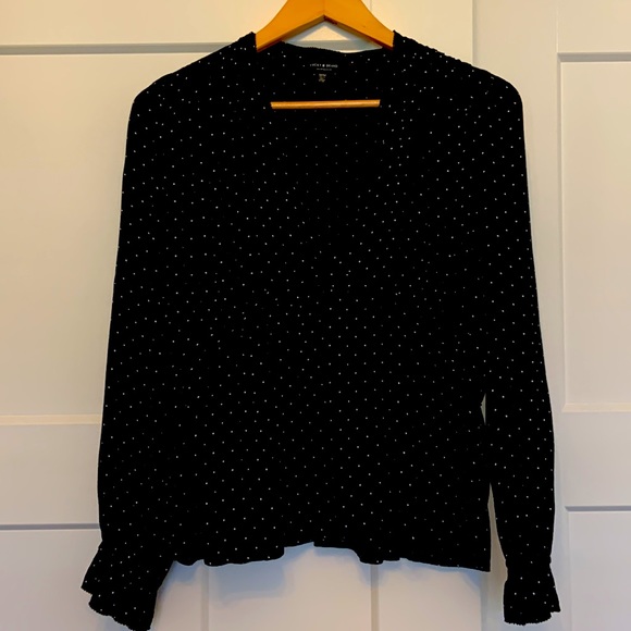Lucky Brand light weight black with small white polka dots. - Picture 2 of 6